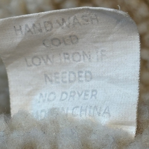 Brandy Melville Sherpa Collar Bomber Jacket Khaki Olive Brown One Size S - Picture 10 of 11